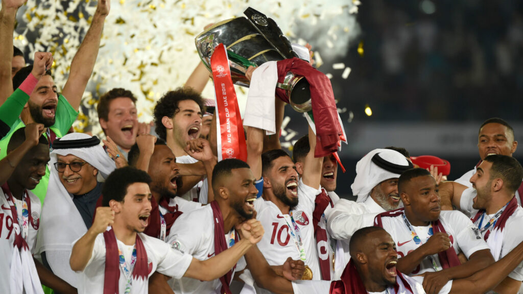 Qatar Football National Team Trophy Lift