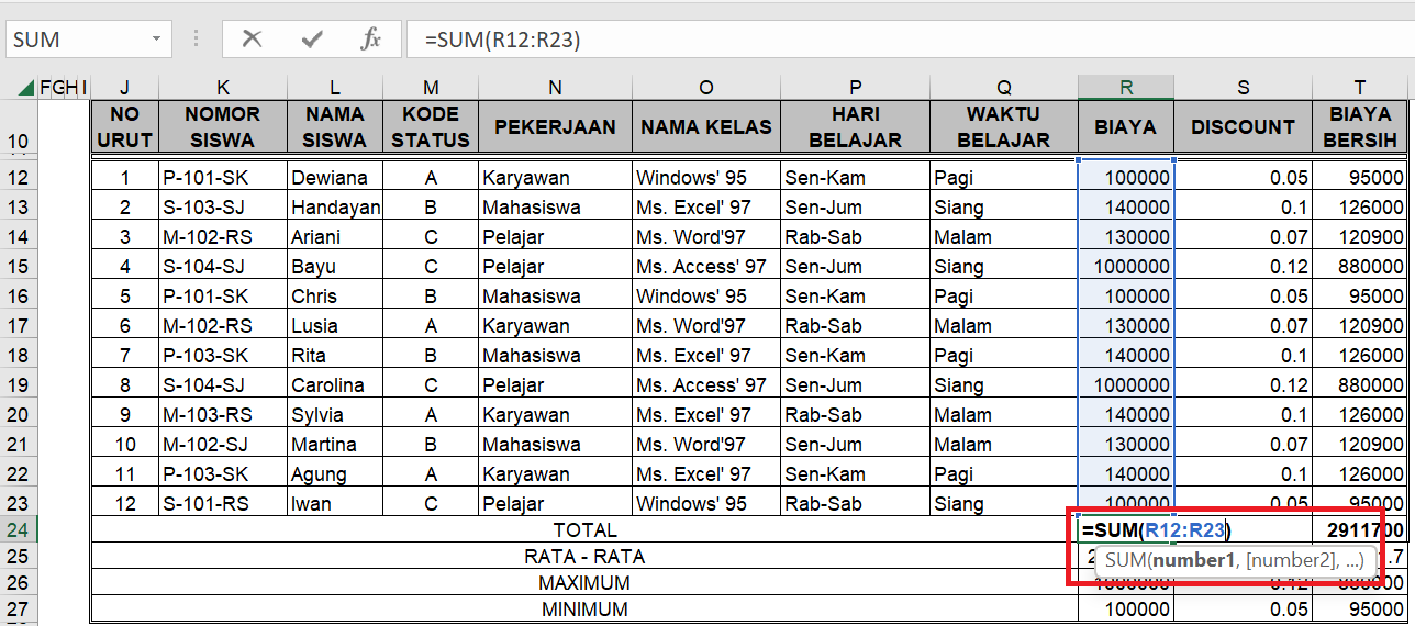 Rumus Excel Dasar Yang Paling Sering Digunakan Rakamin Academy