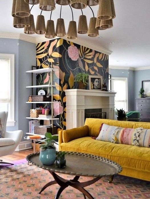 Contoh Dekorasi Living Room Eclectic Style