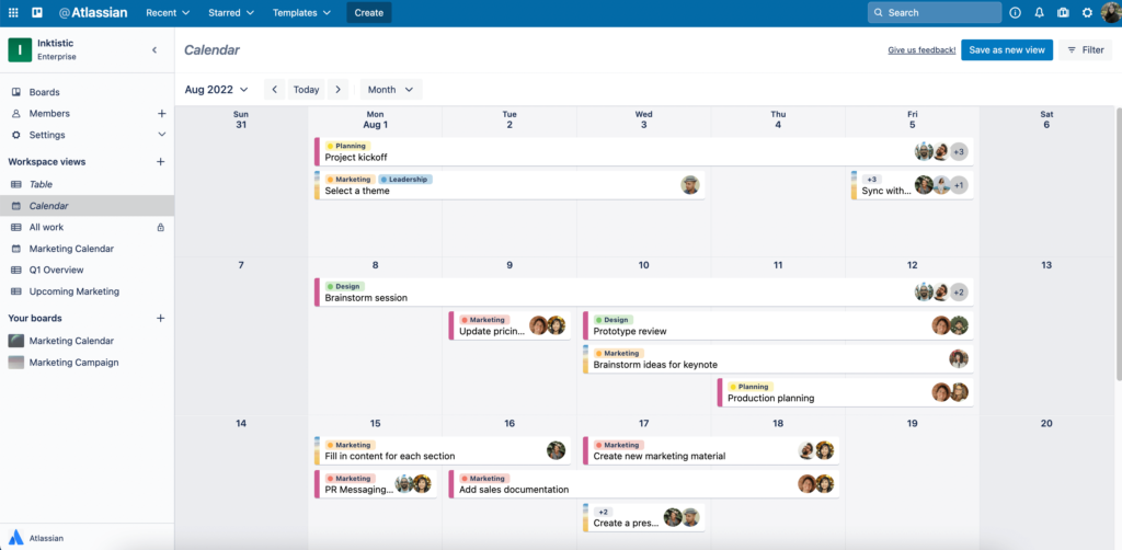 Calender Trello Tool