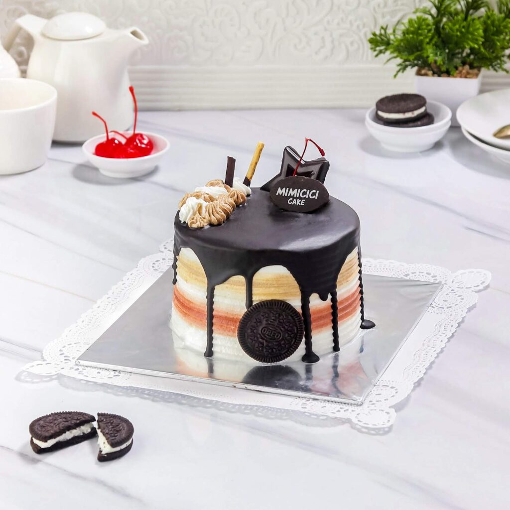 Kue ulang tahun layer choco dripcake 12cm