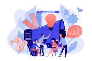 Ilustrasi Bisnis yang Bertransformasi ke Digital Marketing