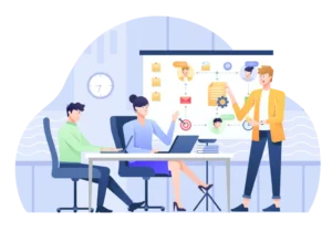 Ilustrasi Bisnis yang Bertransformasi ke Digital Marketing