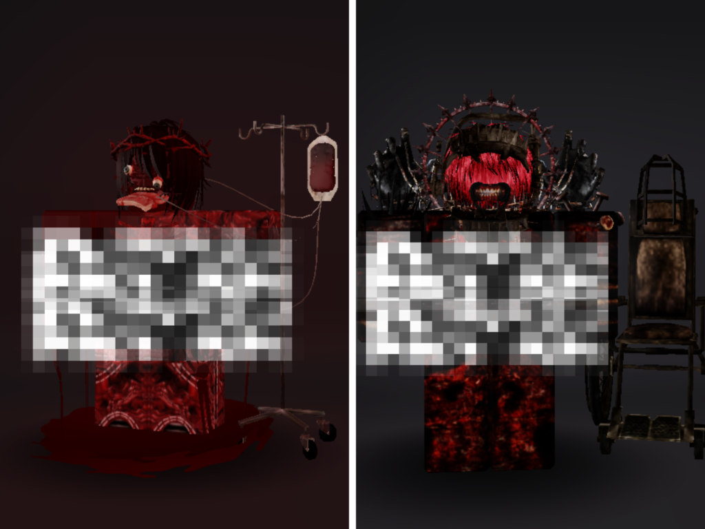 Cursed web - outfit kontroversial di Roblox