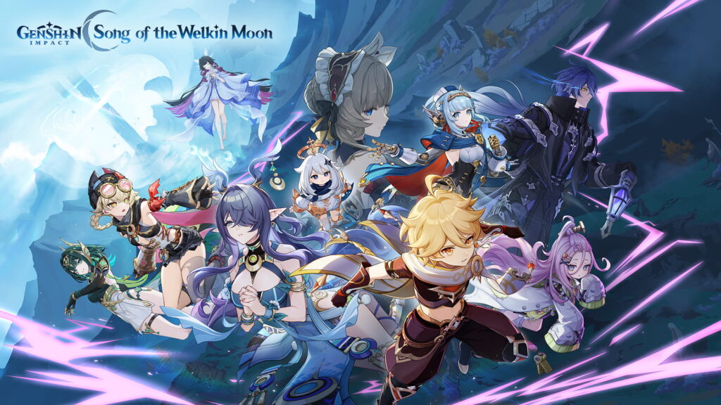 Poster Genshin Impact, berisi karakter-karakter baru Genshin Impact dari patch terbaru
