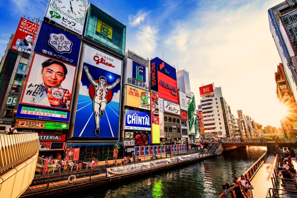 Suasana Dotonbori sebagai destinasi wisata Jepang di Osaka