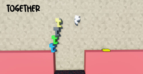 ilustrasi game roblox "Together" yang sedang bekerjasama antar player untuk melewati tantangan