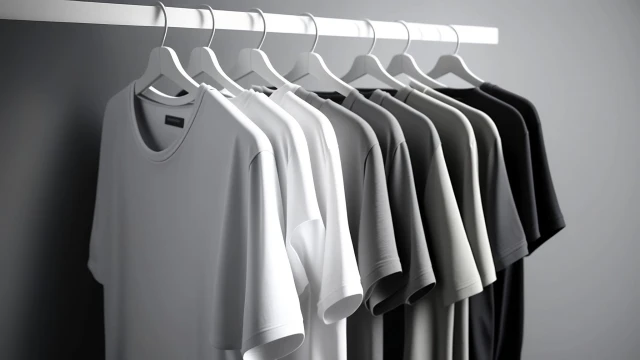 koleksi kaos polos pria warna netral di lemari untuk tips outfit minimalis dan gaya clean look